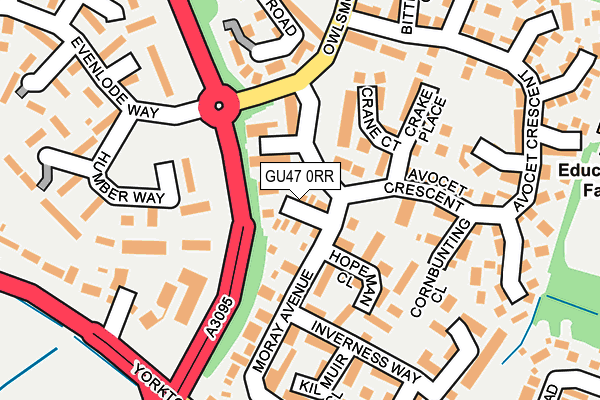 GU47 0RR map - OS OpenMap – Local (Ordnance Survey)