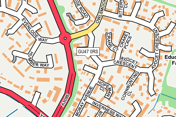 GU47 0RS map - OS OpenMap – Local (Ordnance Survey)