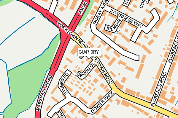 GU47 0RY map - OS OpenMap – Local (Ordnance Survey)