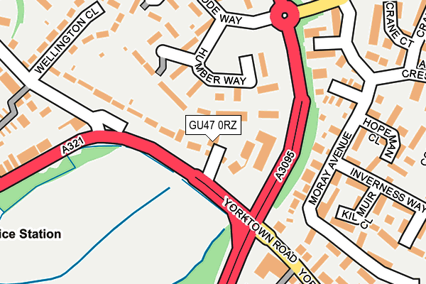 GU47 0RZ map - OS OpenMap – Local (Ordnance Survey)