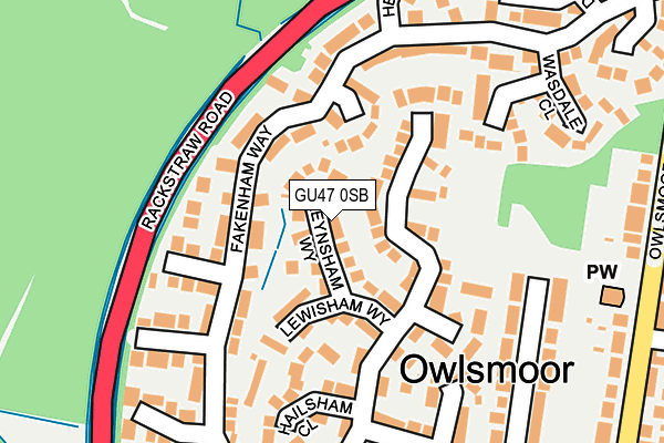 GU47 0SB map - OS OpenMap – Local (Ordnance Survey)