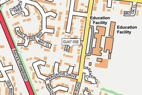 GU47 0SE map - OS OpenMap – Local (Ordnance Survey)