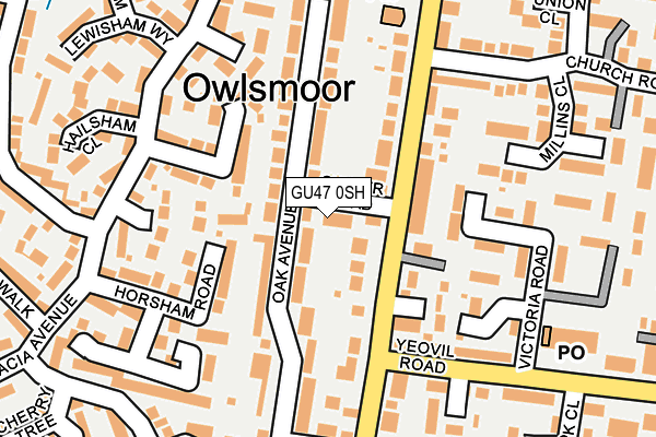 GU47 0SH map - OS OpenMap – Local (Ordnance Survey)