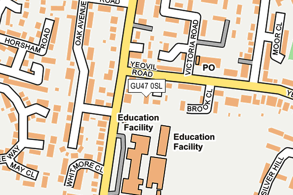 GU47 0SL map - OS OpenMap – Local (Ordnance Survey)