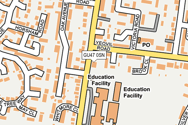 GU47 0SN map - OS OpenMap – Local (Ordnance Survey)