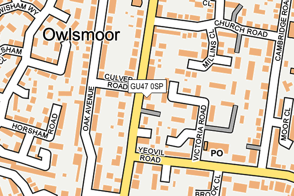 GU47 0SP map - OS OpenMap – Local (Ordnance Survey)