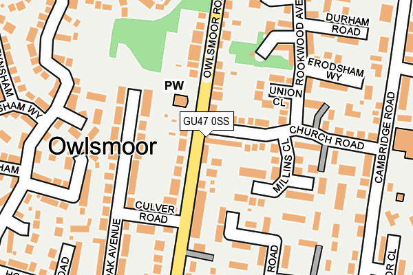 GU47 0SS map - OS OpenMap – Local (Ordnance Survey)