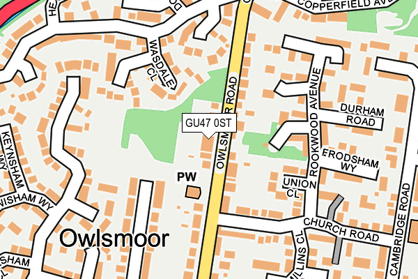 GU47 0ST map - OS OpenMap – Local (Ordnance Survey)