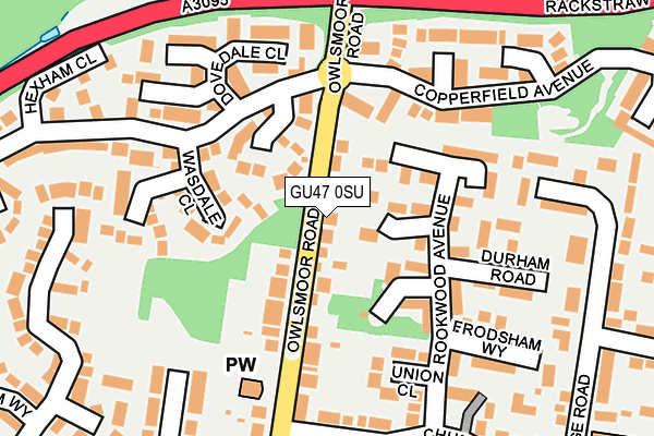 GU47 0SU map - OS OpenMap – Local (Ordnance Survey)