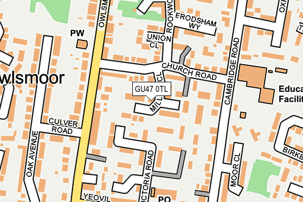GU47 0TL map - OS OpenMap – Local (Ordnance Survey)