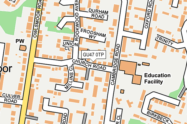 GU47 0TP map - OS OpenMap – Local (Ordnance Survey)