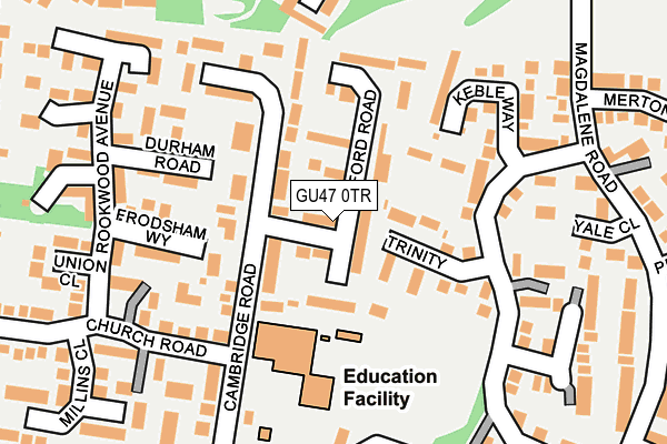 GU47 0TR map - OS OpenMap – Local (Ordnance Survey)