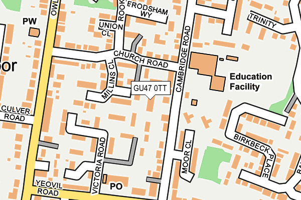 GU47 0TT map - OS OpenMap – Local (Ordnance Survey)