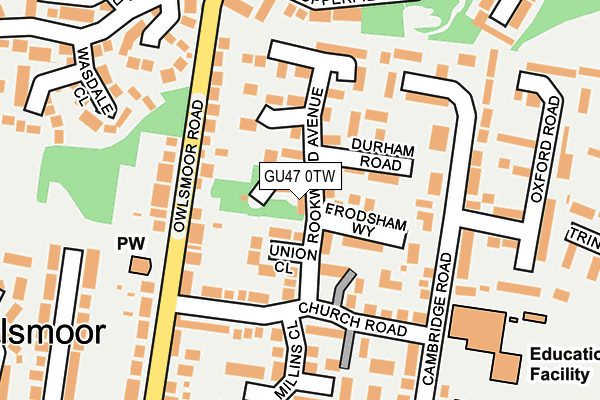 GU47 0TW map - OS OpenMap – Local (Ordnance Survey)