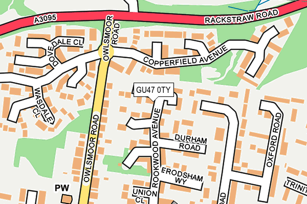 GU47 0TY map - OS OpenMap – Local (Ordnance Survey)