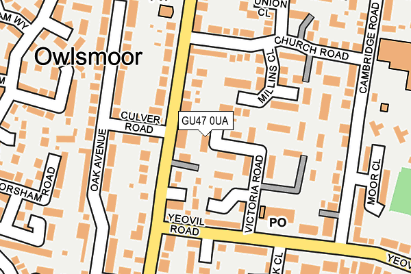 GU47 0UA map - OS OpenMap – Local (Ordnance Survey)