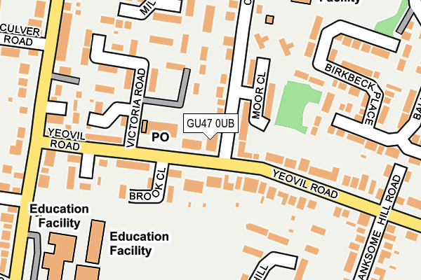 GU47 0UB map - OS OpenMap – Local (Ordnance Survey)