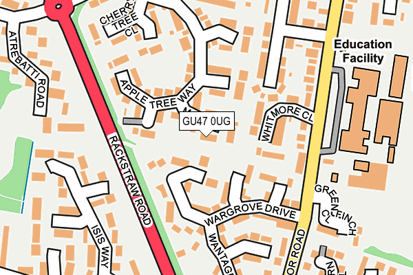 GU47 0UG map - OS OpenMap – Local (Ordnance Survey)