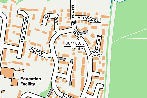 GU47 0UJ map - OS OpenMap – Local (Ordnance Survey)