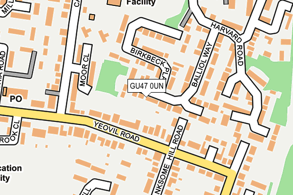 GU47 0UN map - OS OpenMap – Local (Ordnance Survey)