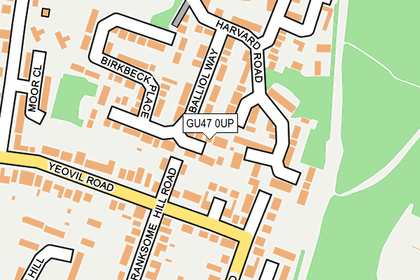 GU47 0UP map - OS OpenMap – Local (Ordnance Survey)