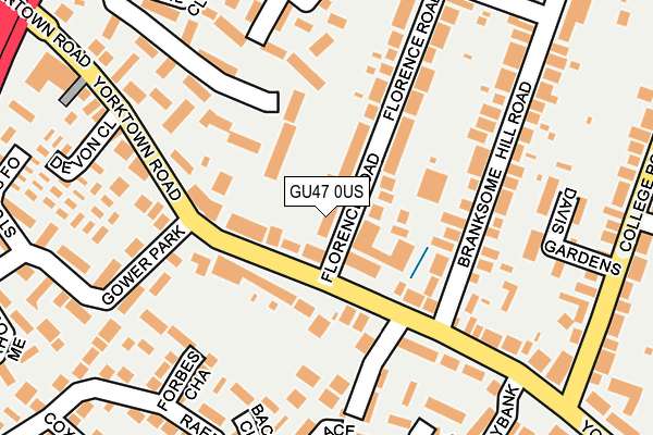 GU47 0US map - OS OpenMap – Local (Ordnance Survey)