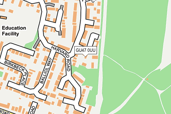 GU47 0UU map - OS OpenMap – Local (Ordnance Survey)