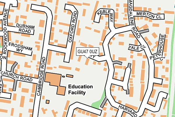 GU47 0UZ map - OS OpenMap – Local (Ordnance Survey)