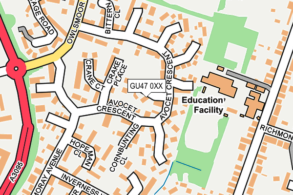 GU47 0XX map - OS OpenMap – Local (Ordnance Survey)