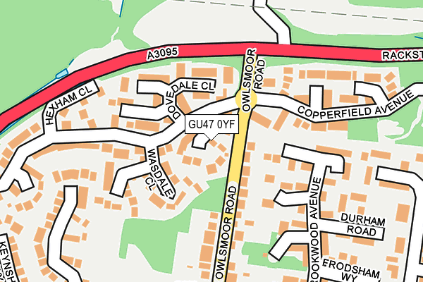 GU47 0YF map - OS OpenMap – Local (Ordnance Survey)