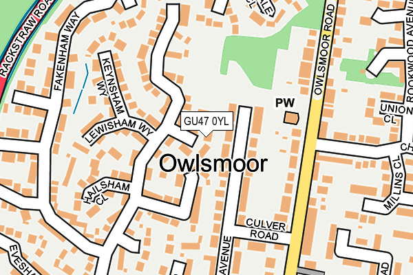 GU47 0YL map - OS OpenMap – Local (Ordnance Survey)