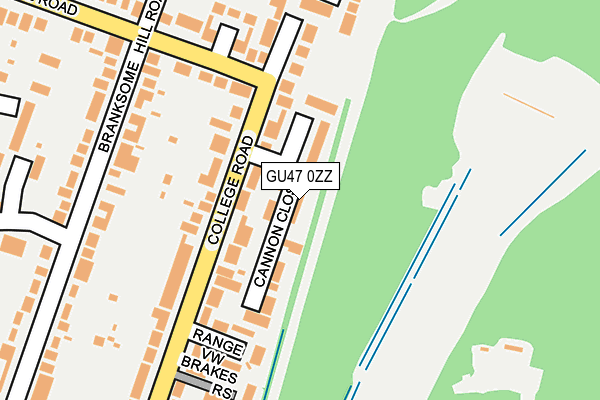 GU47 0ZZ map - OS OpenMap – Local (Ordnance Survey)