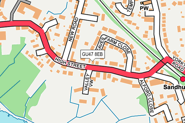 GU47 8EB map - OS OpenMap – Local (Ordnance Survey)