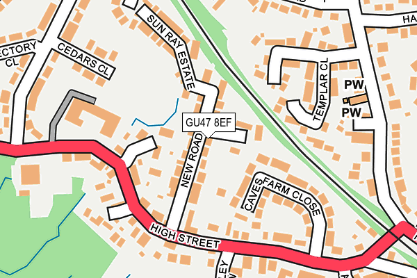 GU47 8EF map - OS OpenMap – Local (Ordnance Survey)