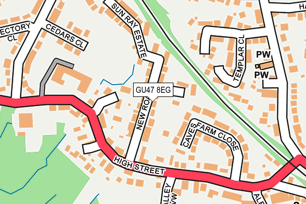 GU47 8EG map - OS OpenMap – Local (Ordnance Survey)