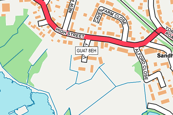 GU47 8EH map - OS OpenMap – Local (Ordnance Survey)