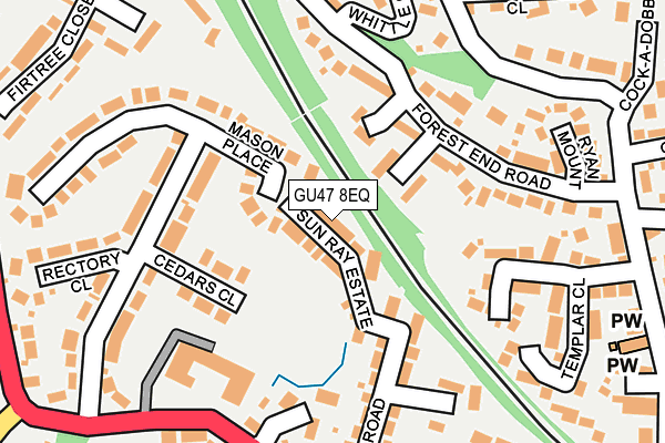 GU47 8EQ map - OS OpenMap – Local (Ordnance Survey)