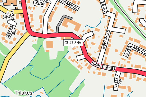 GU47 8HA map - OS OpenMap – Local (Ordnance Survey)
