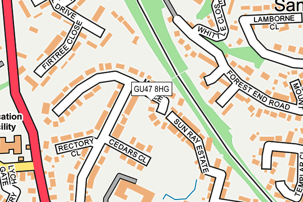 GU47 8HG map - OS OpenMap – Local (Ordnance Survey)