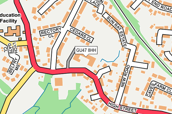 GU47 8HH map - OS OpenMap – Local (Ordnance Survey)