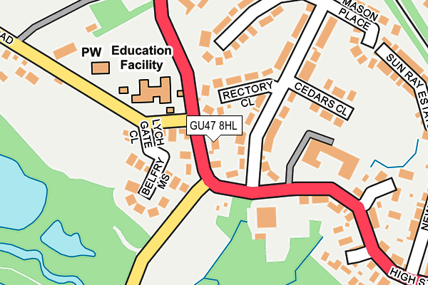 GU47 8HL map - OS OpenMap – Local (Ordnance Survey)