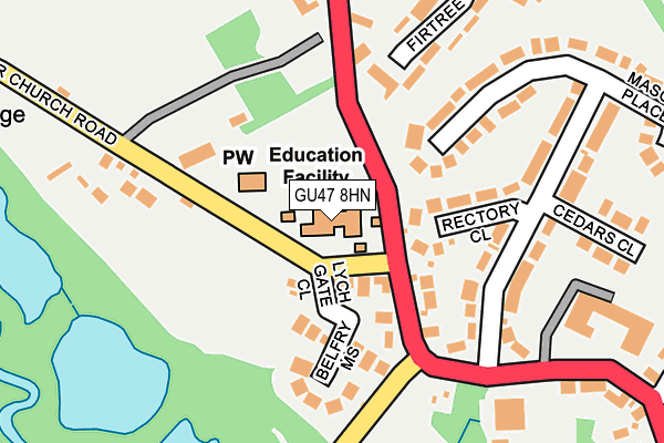 GU47 8HN map - OS OpenMap – Local (Ordnance Survey)