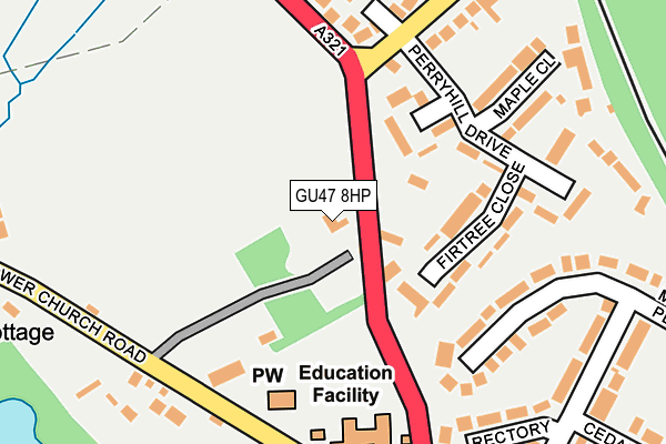 GU47 8HP map - OS OpenMap – Local (Ordnance Survey)