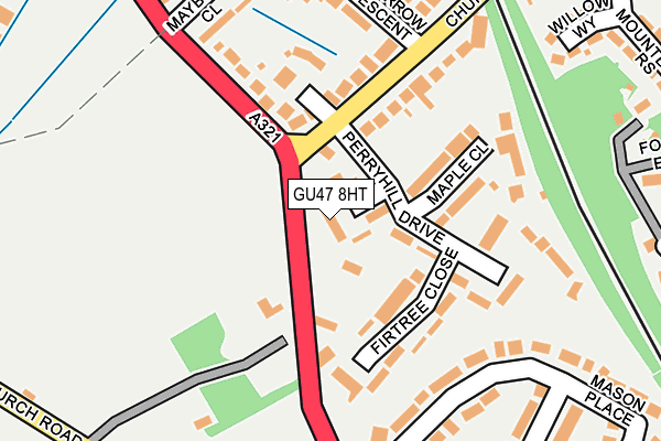 GU47 8HT map - OS OpenMap – Local (Ordnance Survey)