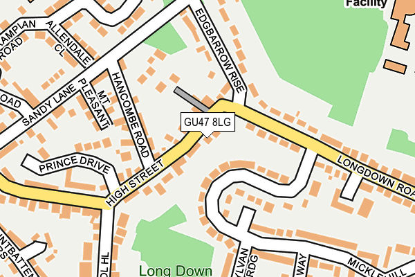 GU47 8LG map - OS OpenMap – Local (Ordnance Survey)