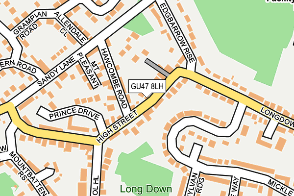 GU47 8LH map - OS OpenMap – Local (Ordnance Survey)