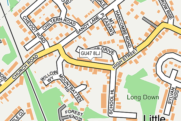 GU47 8LJ map - OS OpenMap – Local (Ordnance Survey)