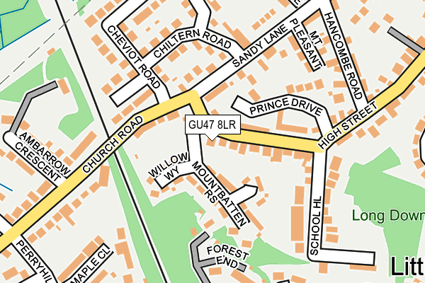 GU47 8LR map - OS OpenMap – Local (Ordnance Survey)