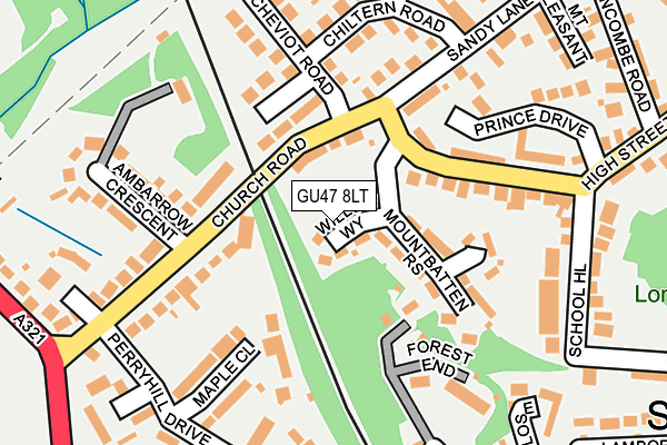 GU47 8LT map - OS OpenMap – Local (Ordnance Survey)
