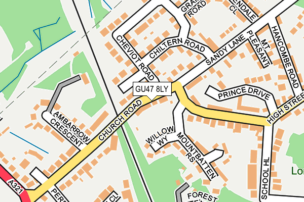 GU47 8LY map - OS OpenMap – Local (Ordnance Survey)